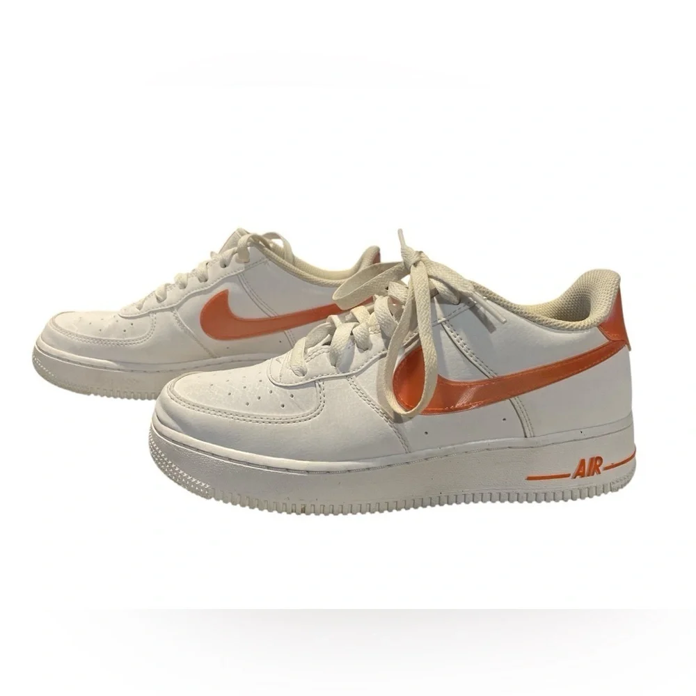 Nike Air Force 1’s White/Safety Orange